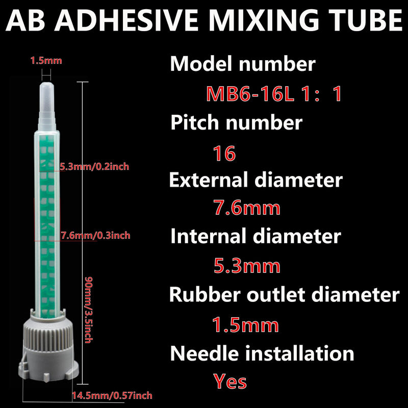 20 Epoxy Mixing Nozzles Adhesive Mixing Nozzle Tips Epoxy Gun Mixer Glue Gun Applicator Kit for 50ml/1.7oz 1:1/2:1 Ratio