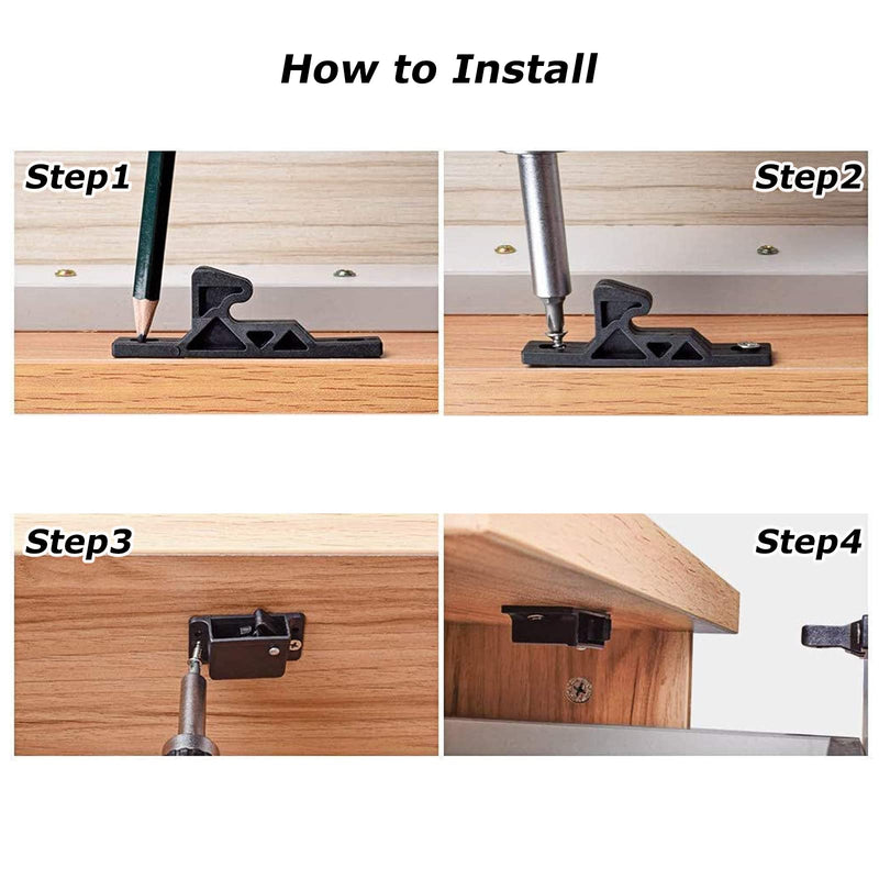 20 Pack Cabinet Door Latch RV Drawer Latch 10 LBS Pull Force RV Drawer Latches and Catches, Push to Close Grabber Catches for RV, Camper, Trailer, Motor Home, Kitchen, Motorhomes, Boats