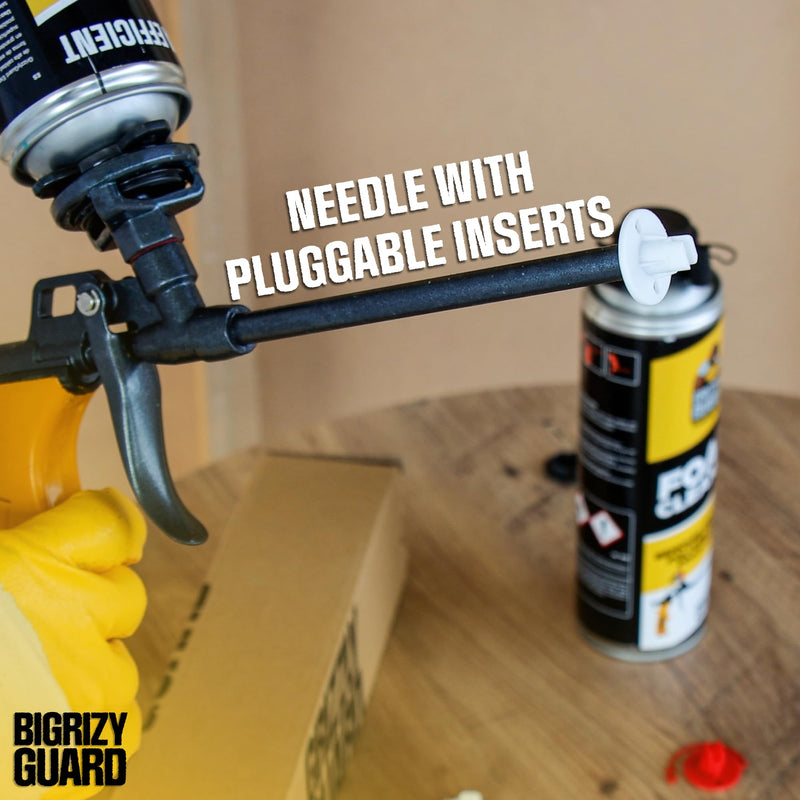 Spray Foam Gun, 1 Professional Expanding Foam Dispensing Gun with 9 Nozzles 1 Pack