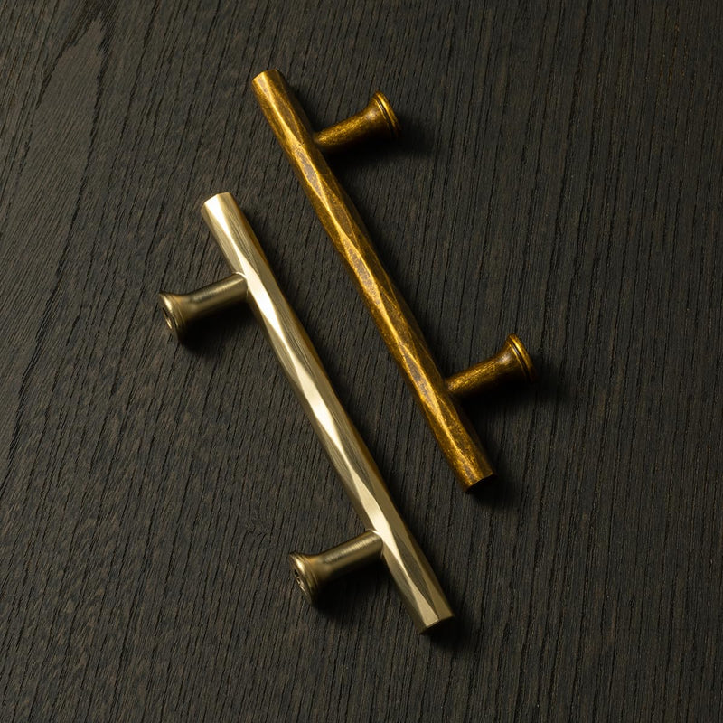 Goo-Ki Rhombus Cabinet Handles Champagne Bronze Drawer Pulls 3" c-c Zinc Alloy Kitchen Cabinet Hardware - 6 Pack Champagne Gold Bar Cabinet Pulls 3"(76mm) Center to Center