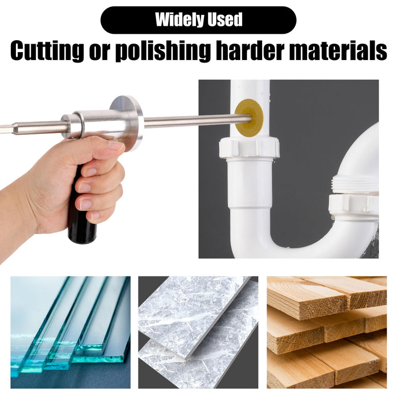 PVC Inside Pipe Cutter, Including Diamond Grit Wheel & Handle 1-1/2" to 8" Adjustable Pipe Diameter 7" Cutting Depth 1/4" Hex Shank for Impact Drivers & Drills