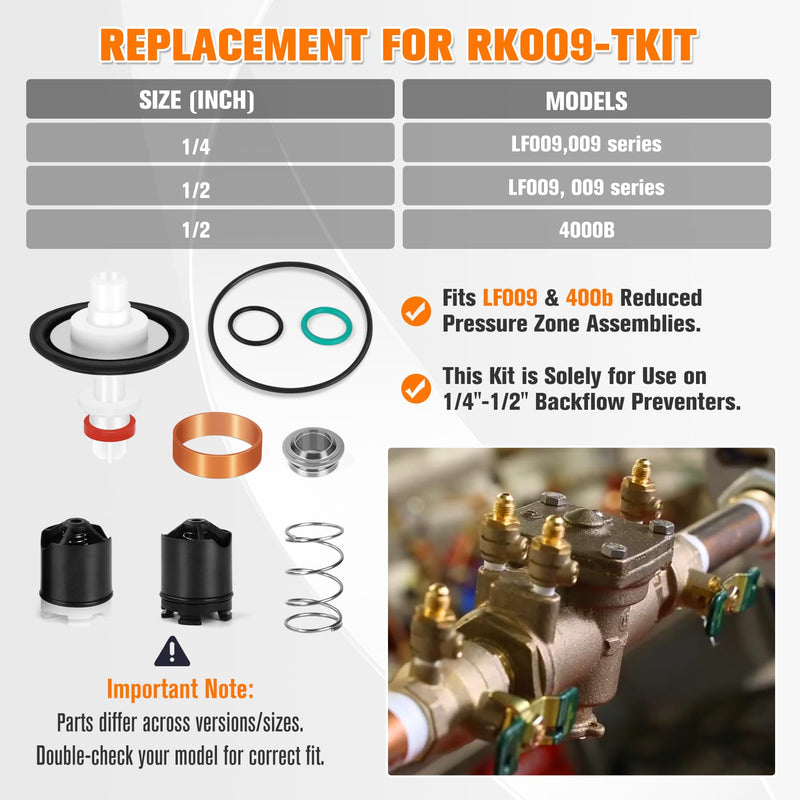 0887298 Repair Kit for LF009 009 Valve 1/4-1/2 Inch RPZ - Check Assemblies
