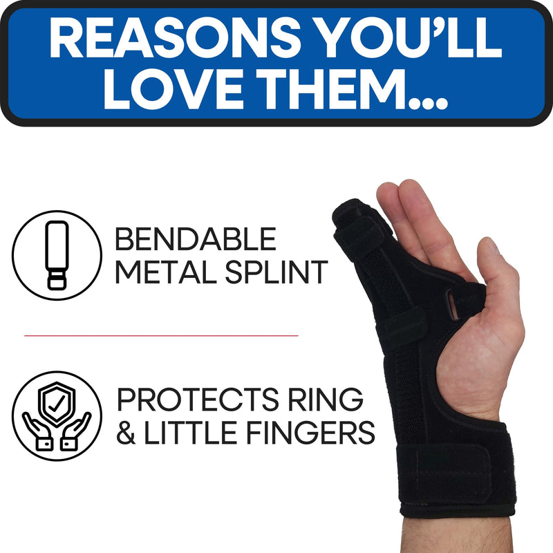 Metacarpal Finger Splint Hand Brace | Pinky Finger Splint For Boxer Fractures, Broken Ring Finger | Little Finger Cast, Trigger Finger Immobilizer Straightener, Ulnar Gutter Splint Support | RIGHT S/M Small/Medium (Pack of 1)