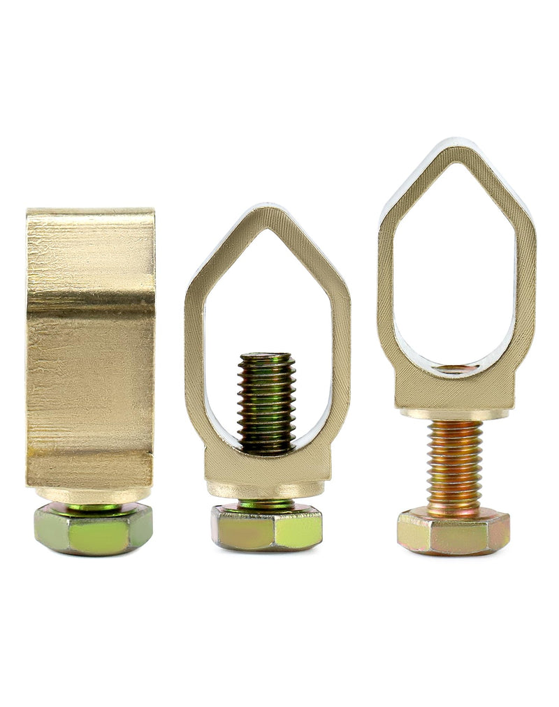 QWORK Direct Burial Ground Rod Clamp, 10 Pack 5/8" Diameter Copper Mechanical Connectors 5/8"