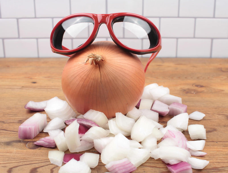 RSVP International Onion Goggles, Fog Free Lenses, Safely Prepare Food Without Tears Red