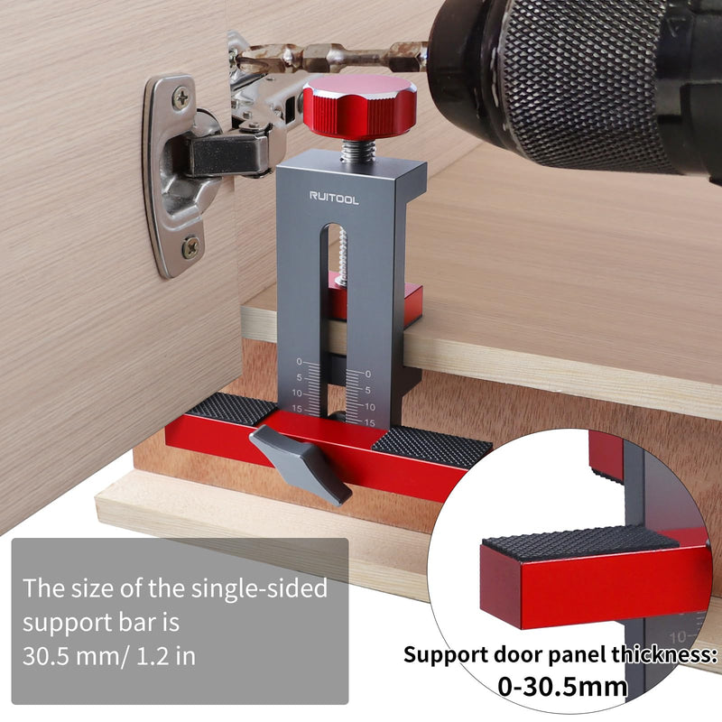 RUITOOL Cabinet Door Installation Positioner, Mounting Jig for Installing Cabinet Doors, Easily Adjustable Aluminium Alloy Versatile Cabinet Door Positioning Tool for Most Cabinet Doors