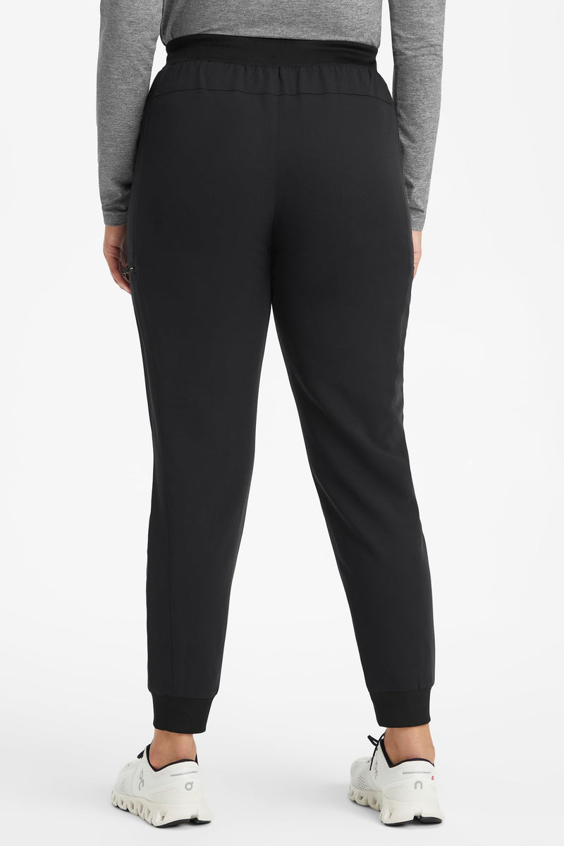 Fabletics Women's Active Scrub Jogger - MotionTech, Pocket-Packed, Lightweight, Wrinkle-Resist, Semi-Slim Fit Regular Medium Black