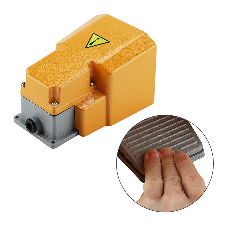 Foot Switch, Foot Operated Pedal Controller Power Switch Foot Pedal On/Off Switch with Guard Size Approx 21.5 x 15 x 12.5cm, Switch Socket