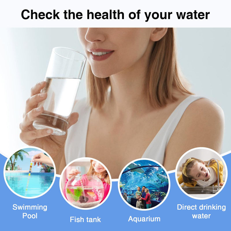50 PCS 16-in-1 Drinking Water Test Strips, Water Testing Kits for Drinking Water, Home Water Quality Test Lead Hardness Test Kit PH Manganese Nitrate Iron Nitrite Copper Chloride Mercury and More 16 in 1 50 test strips