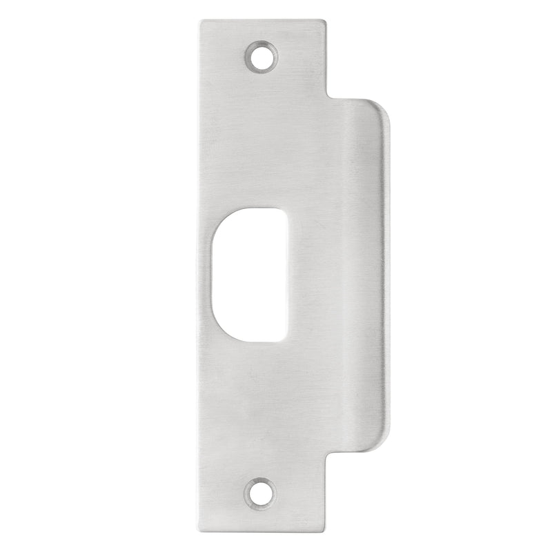 BRINKS Commercial - 4-Pack Replacement Door ASA Strike Plate, Satin Chrome Finish - Reinforce Security on Your Doors