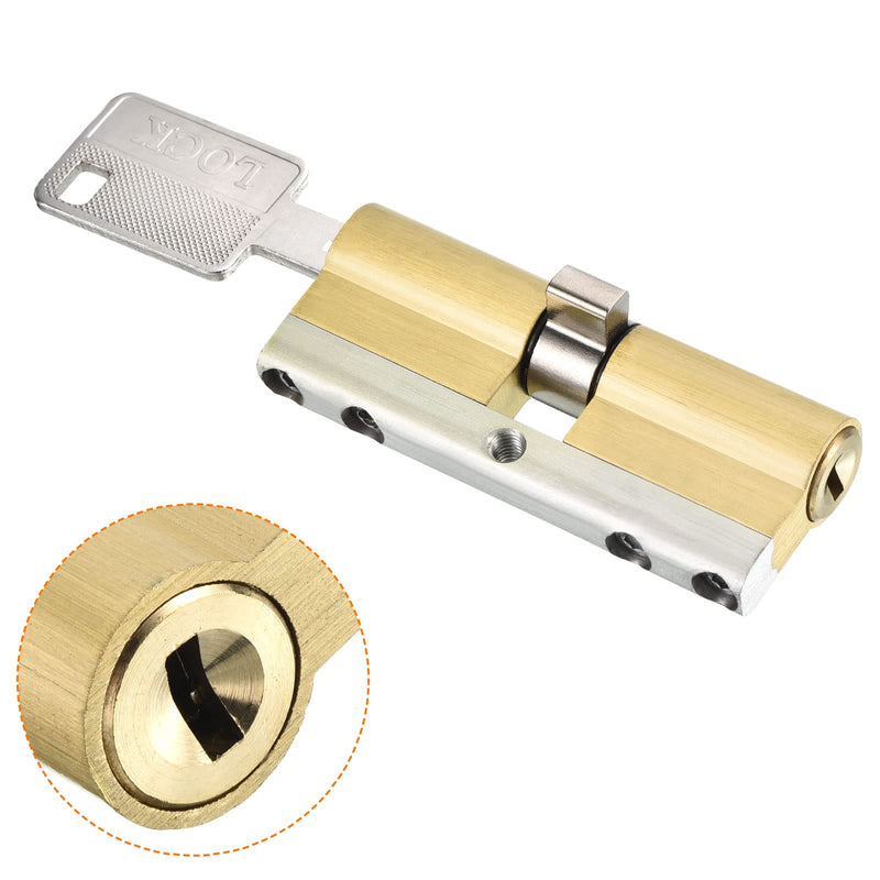 PATIKIL 40/40 (80mm Overall) European Double Lock Cylinder, Door Cylinder Lock with 8 Keys for Wooden Doors, Aluminum Doors 80mm