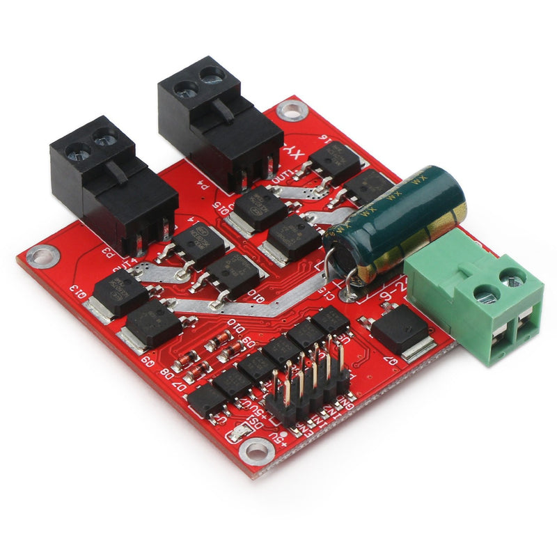 DROK DC Motor Driver 2pcs, L298 Dual H Bridge Motor Speed Controller DC 6.5V-27V 7A PWM Motor Regulator Board 12V 24V Electric Motor Control Module Industrial 160W with Optocoupler Isolation 160W/Pack of 2