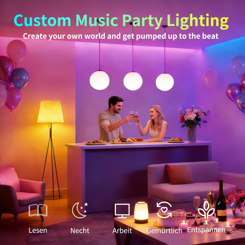 I-SHUNFA Smart G9 RGBCW LED Bulbs, App & Remote Control, AC 120V, 2700K-6500K + 16M Colors, Dimmable 1%-100%, 4W 400LM, Music Sync, Timer (3 Pack with Remote)
