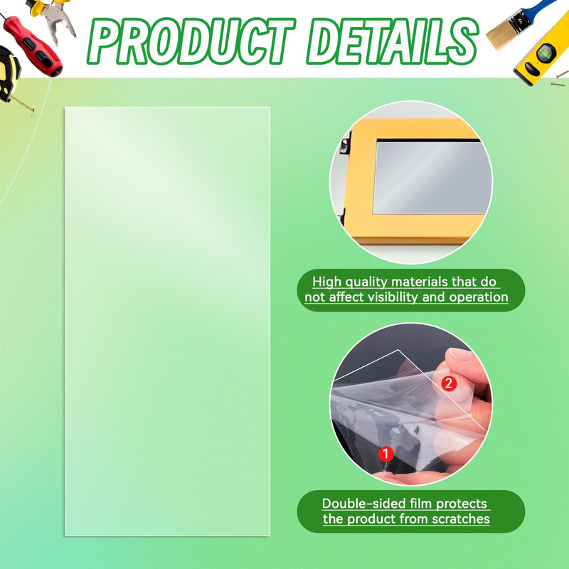 10Pcs Sandblast Cabinet Lens Cover 23x11'' Abrasive Window Blasting Cabinet Inner Lens Protector Clear Visibility Sand Blast Film High Definition Ideal for Media Blaster, Sand Blaster, Blast Cabinet 10PCS