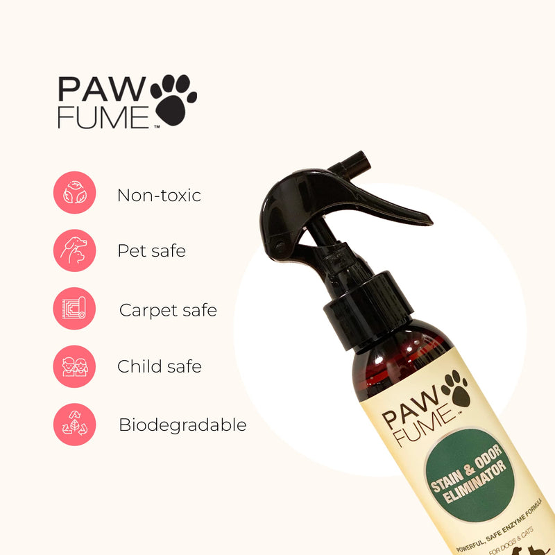 Paw Fume Gentle Ear Cleaner for Dogs + Stain & Odor Eliminator (Pack of 2)