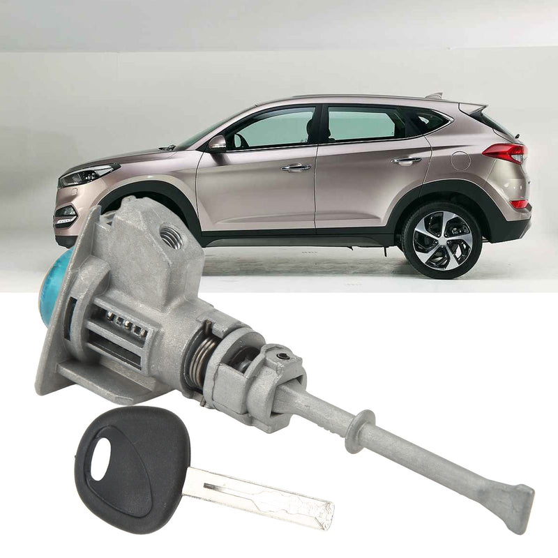 Door Lock Cylinder, Ignition Switch Lock Cylinder, Ignition Lock Cylinder with Key Driver Side Zinc Alloy Replacement Part Compatible with Tucson Ix35 2005‑2017