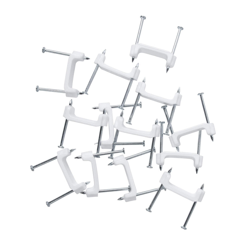 Gardner Bender PS-250N Plastic Cable Staple, ½", Secures: Romex, UF and NM Cable, White