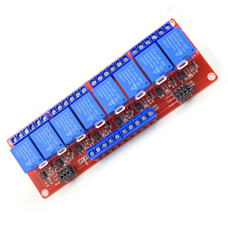 FainWan 12V 8 Channel Relay Module with OPTO-Isolated High and Low Level Trigger 8 Ways Relay Switch Module Compatible with Ar-duino