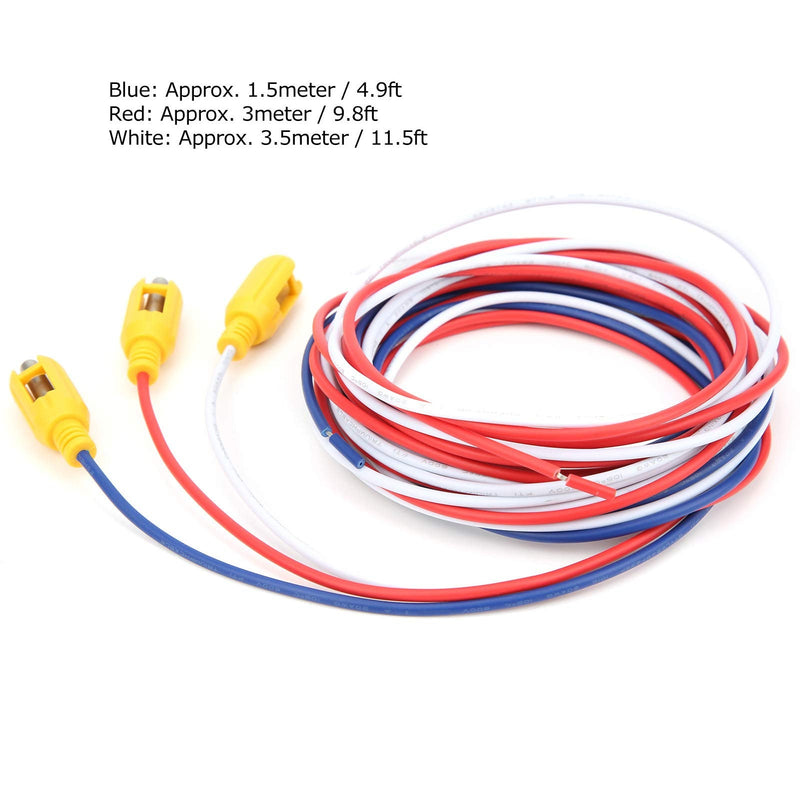 Walfront Liquid Water Level Sensor Liquid Level Probe Sensor for GRL8 Relay Blue 1.5 Meter + Red 3 Meter + White 3.5 Meter