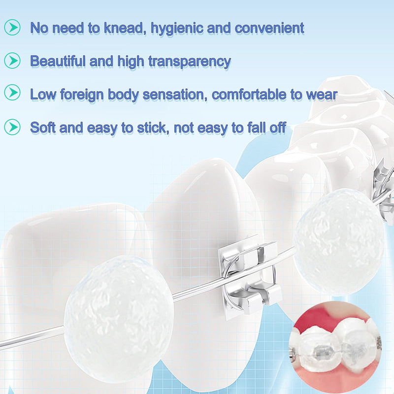 SNAWOP Orthodontic Wax Dots for Braces 66PCS Dental Wax Portable Hygiene Individual Packing