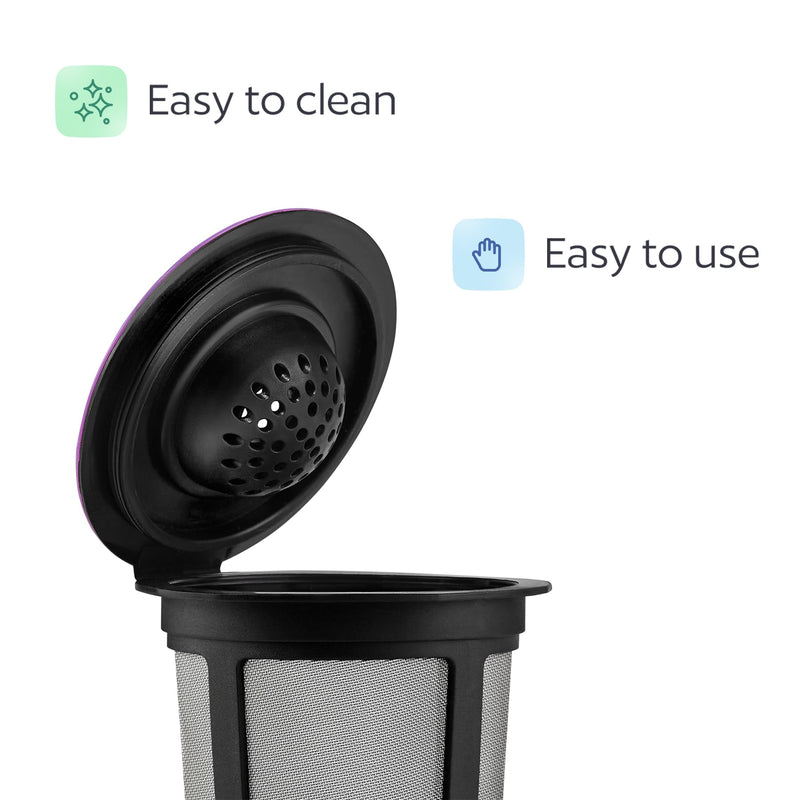 4 Black Reusable K Cups for Keurig Coffee Makers - BPA Free Universal Fit Refillable Kcups Coffee Filters for 1.0 and 2.0 Keurig Brewers 4 black k cups