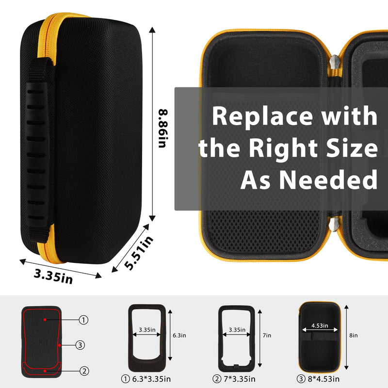 Hard Multimeter Case for Fluke 117/115/116/114/113/177/178/179/233 Digital Multimeter, Compatiable with Fluke 101/106/107/ F15B+F17B+F18B+, Portable Protective Storage Box(Case Only)