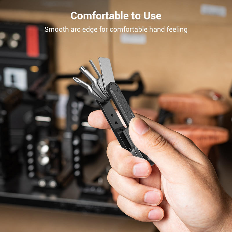 SMALLRIG Folding Tool Set with Screwdrivers and Hex Key Wrenches, Seven Functional Tools Included (Black) - 4681 Black