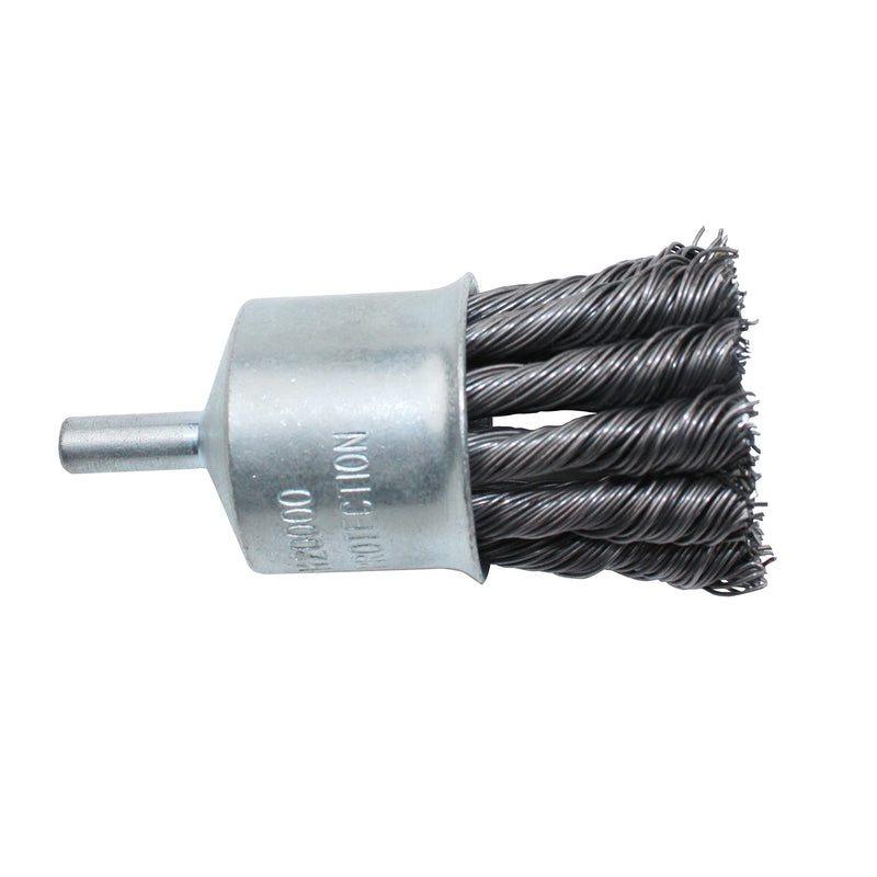 HOYIN Wire End Brush, Twist Knotted, Alloy Carbon Steel, 0.020in-by-1 1/8in (5) 5