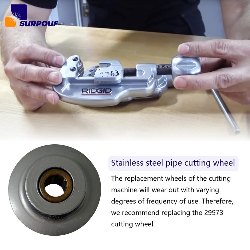 29973 Model E635 Stainless Steel Tubing Cutter Wheel Fits For RIDGID 29963 Model 35S Cutter Replacement Cutting Wheel (4-Pack)