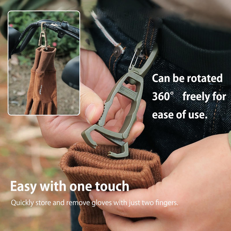 3pcs Glove Clips, Glove Holder, Glove Clips For Work, Work Gloves, For Duty Belt, For Construction Black
