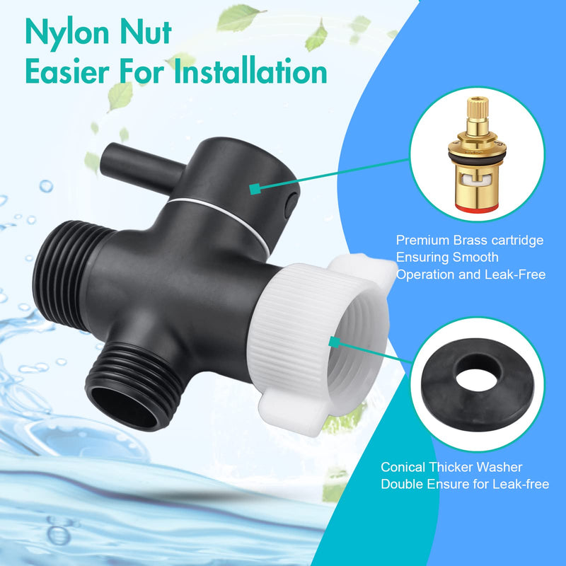 BARROCK Handheld Bidet Sprayer for Toilet, Stainless Steel Metal Made Baby Cloth Diaper Spraying Kit, Bathroom Toilet Bidet Attachment Set for Bathing Pets and Feminine Hygiene, Matte Black 1
