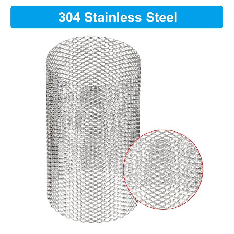 PATIKIL 2 Pcs 35mm OD Strainer Mesh, 58mm H Screen Y Shaped Strainer Filter Valve Mesh Screen 304 Stainless Steel Strainer Mesh for Debris Pump Water Oil Separation 35x58mm ODxH