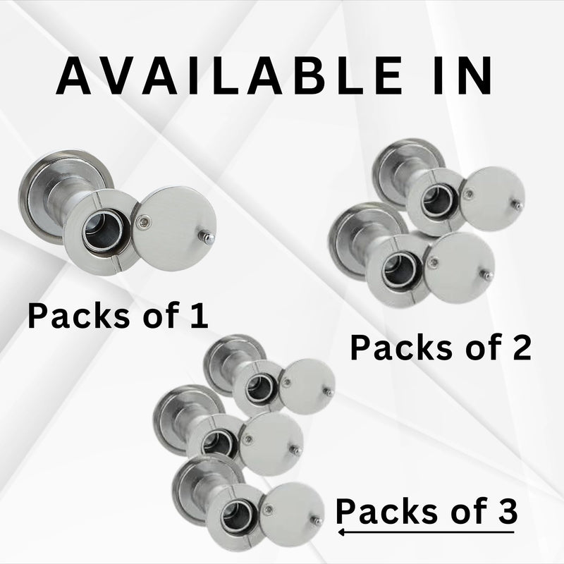 – Peep Holes for Door – Peephole with 200° Wide Viewing Angle – Peephole for Front Door – for Enhanced Door Security – Easy Installation – Includes Drill & Allen Wrench – Pack of 3 3x Peephole Set + Drill Bit