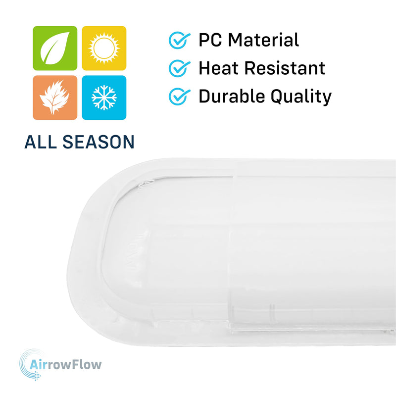 Sideways Floor Wall Air Vent Deflector for Under Furniture Heat and Air Deflecting, Fits Vents 3" - 7" Wide, Also Extends Lengthwise up to 17.5", Foam Tape for Tight Seal