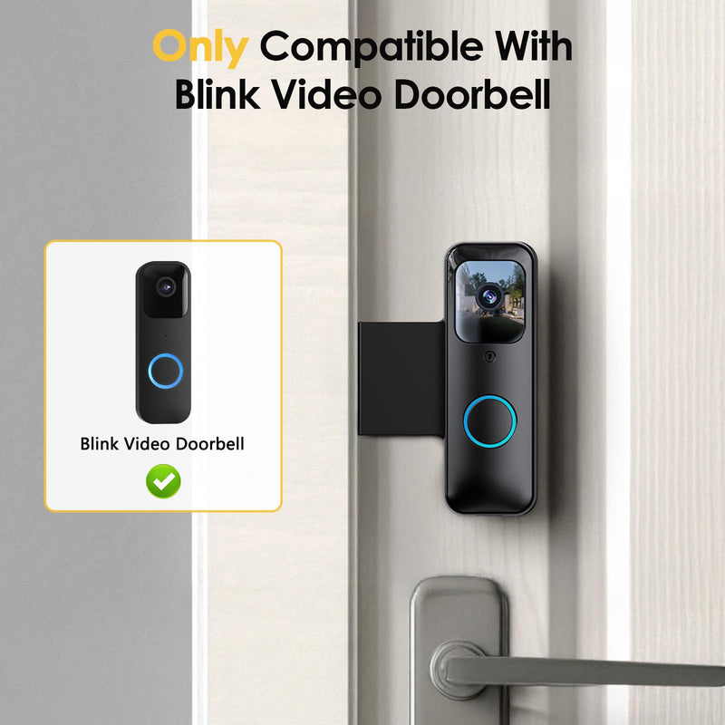 LOCKA Blink Doorbell Mount, Full-Metal Anti-Theft Mount Compatible with Blink Video Doorbell, No-Drill Doorbell Bracket Holder for Home, Apartment & Dorm Clamp-on Version
