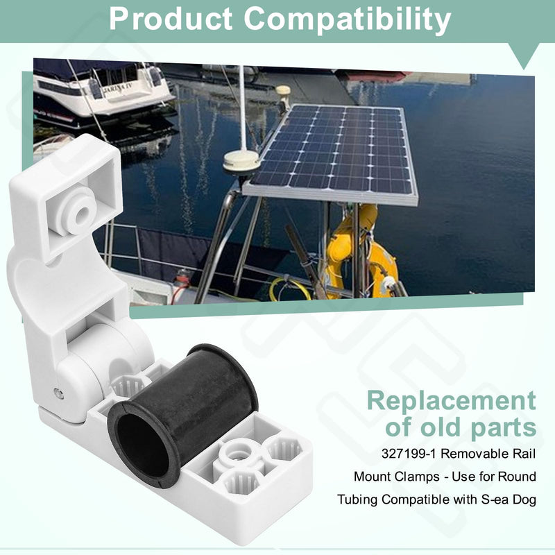 327199-1 Removable Rail Mount Clamps - Use for Round Tubing Compatible with S-ea Dog