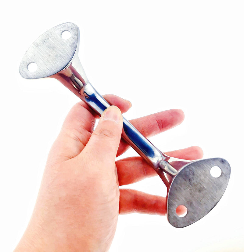 1/2Pack Boat Kayak Canoe Grab Handle, 6inch/150mm Heavy Duty Marine Grade Stainless Steel 316 Cleat Door Grab Handle Pull Handrail w/Fasteners (1) 1