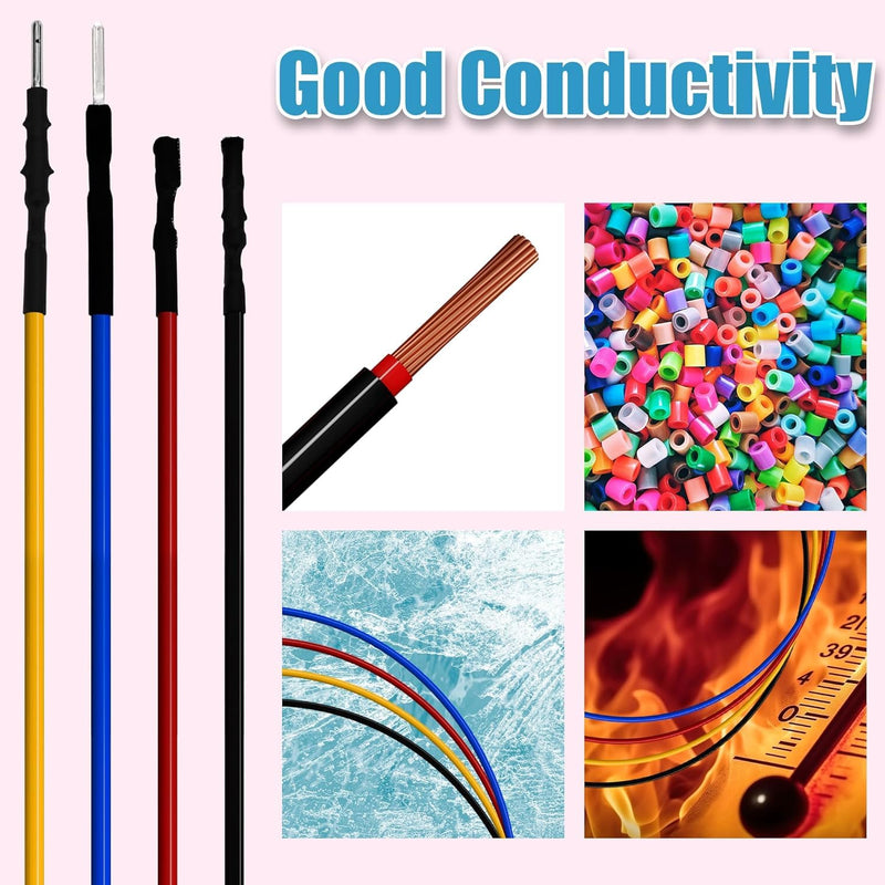 16 Pieces Banana Plug Jumper Wires Kit, 4mm Stackable Test Leads, Male to Female Multimeter Test Lead Set, for Universal Breadboard/Electrical Testing