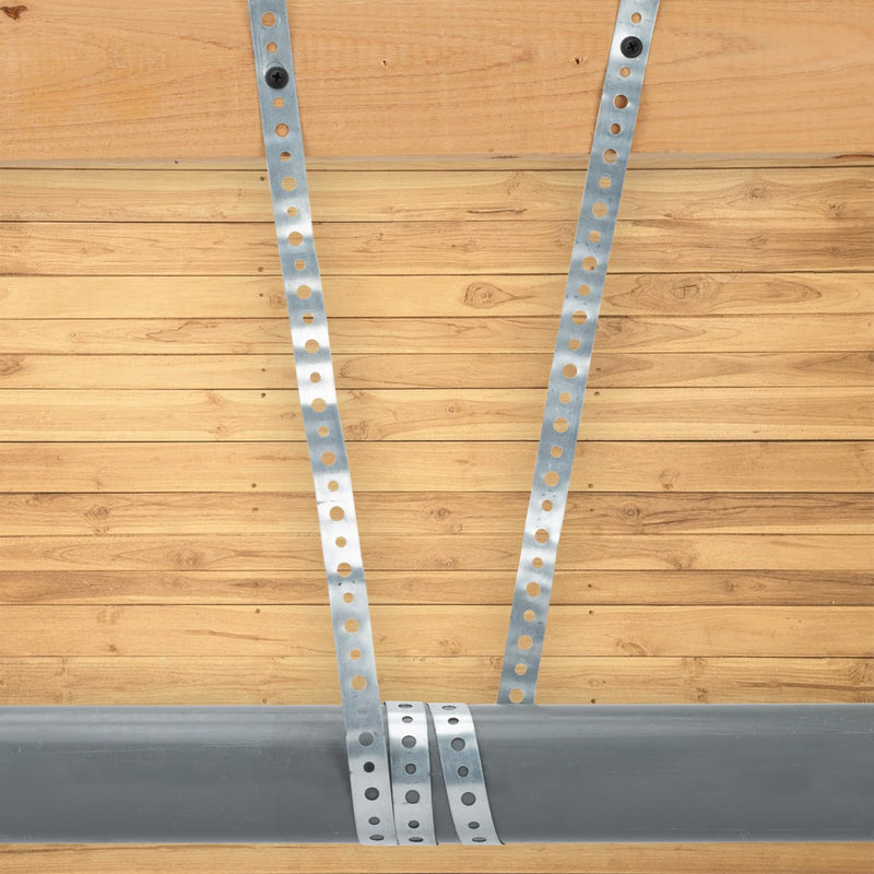 Galvanized Metal Pipe Strap 3/4-Inch x 10-Feet 27-Gauge for Pipe Support Hanging and Flexible Trimming with Holes, 2 Pack 10FT 2PACK