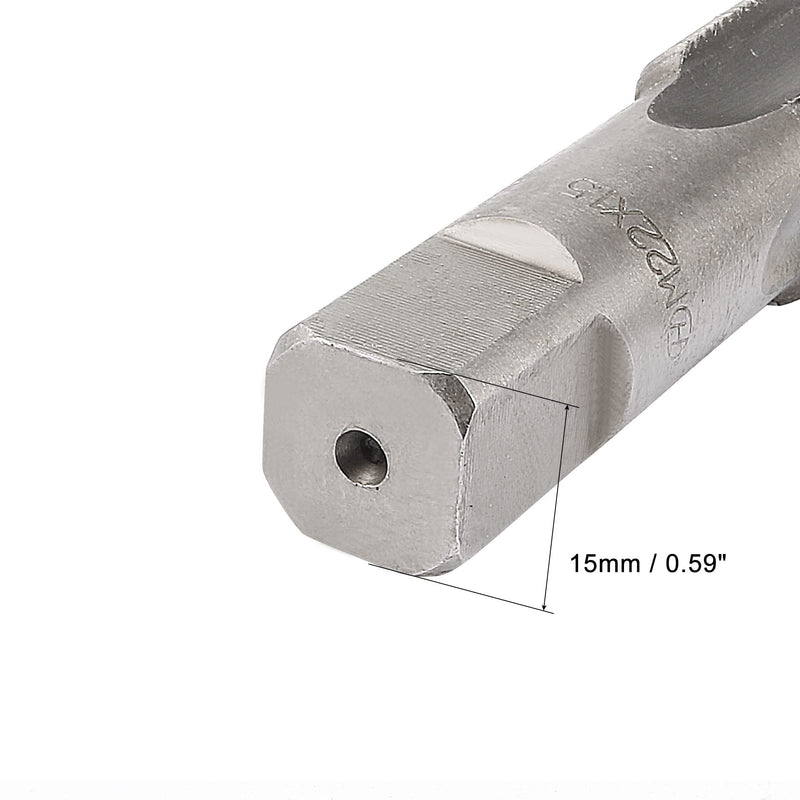 uxcell Metric Hand Tap M22 Thread 1.5 Pitch 4 Straight Flutes H2 Alloy Tool Steel Bottom & Taper Screw Tap Set Tapping Tools for Repairing 1 Pair M22 x 1.5