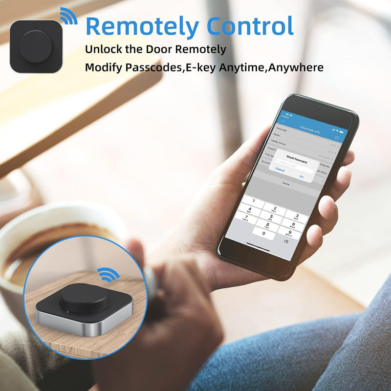 Smart Door Lock Wi-Fi Gateway for Bluetooth Locks, Supports Alexa, Remotely Unlock from Anywhere via App