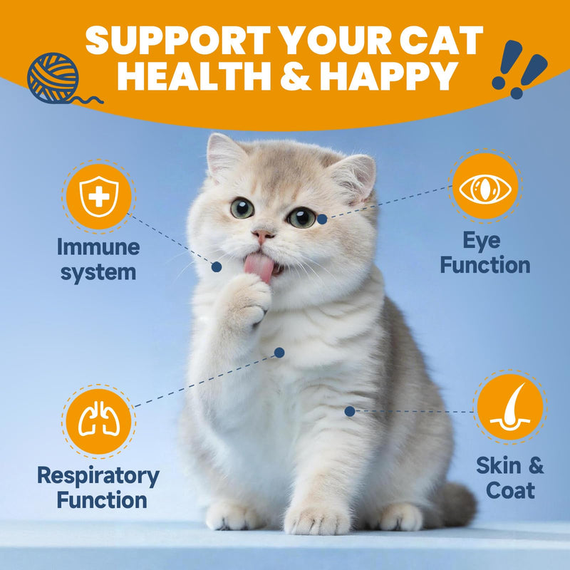 Cat Calming Pheromone Spray & Cat Lysine Chews for Cats - Cat Calming Spray Cat Anxiety & Stress Relief - Support Immune Health, Normal Eye Function and Respiratory Health