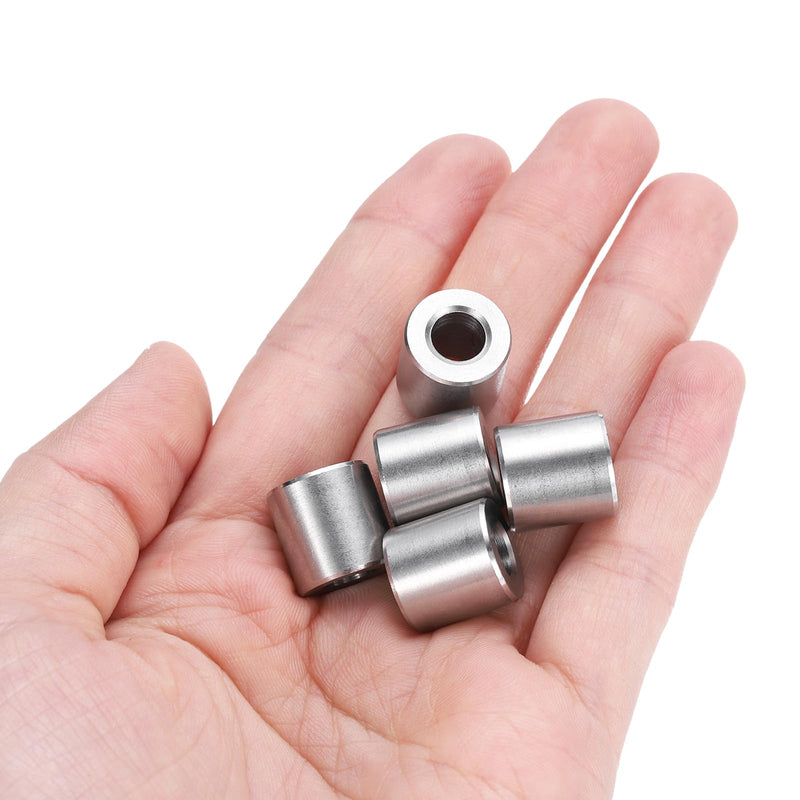 uxcell 10pcs Stainless Steel Spacer 1/4" Bore x 1/2" OD x 1/2" Length Screw Standoff Bushing Plain Finish Round Metal Spacer for 1/4 Screws Bolts and Rods 1/4" x 1/2" x 1/2"