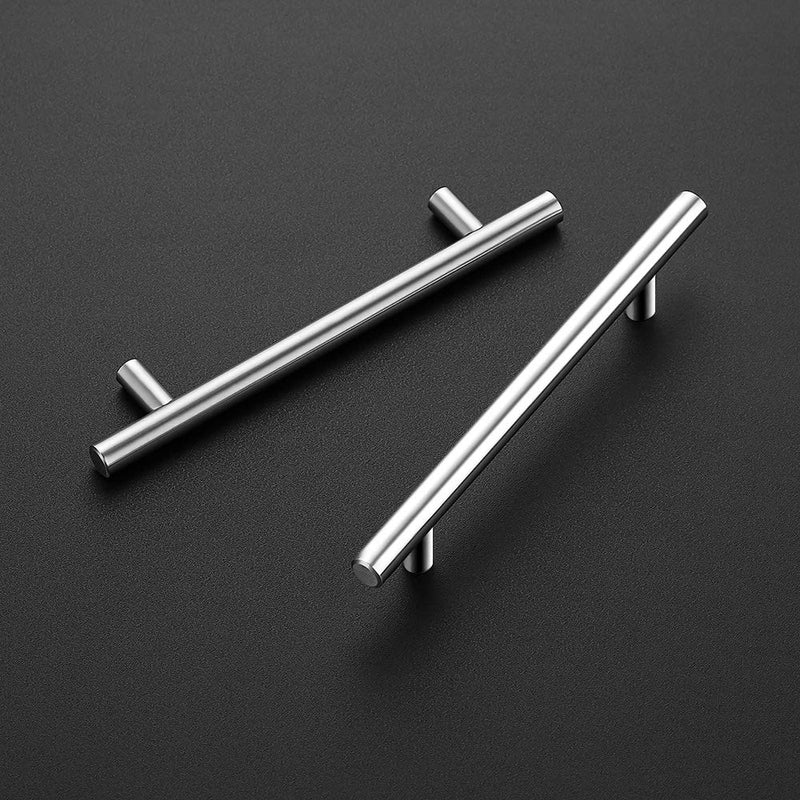 Ravinte 30 Pack | 7.38'' Cabinet Pulls Brushed Nickel Stainless Steel Kitchen Drawer Pulls Cabinet Handles 7-3/8”Length, 5” Hole Center with Mounting Template 7.38 Inch (5 Inch Hole Center)