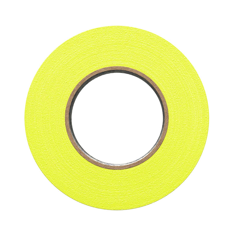 2" Width ProTapes Pro Gaff Premium Matte Cloth Gaffer's Tape With Rubber Adhesive, 50 yds Length x, Fluorescent Yellow (Pack of 1)