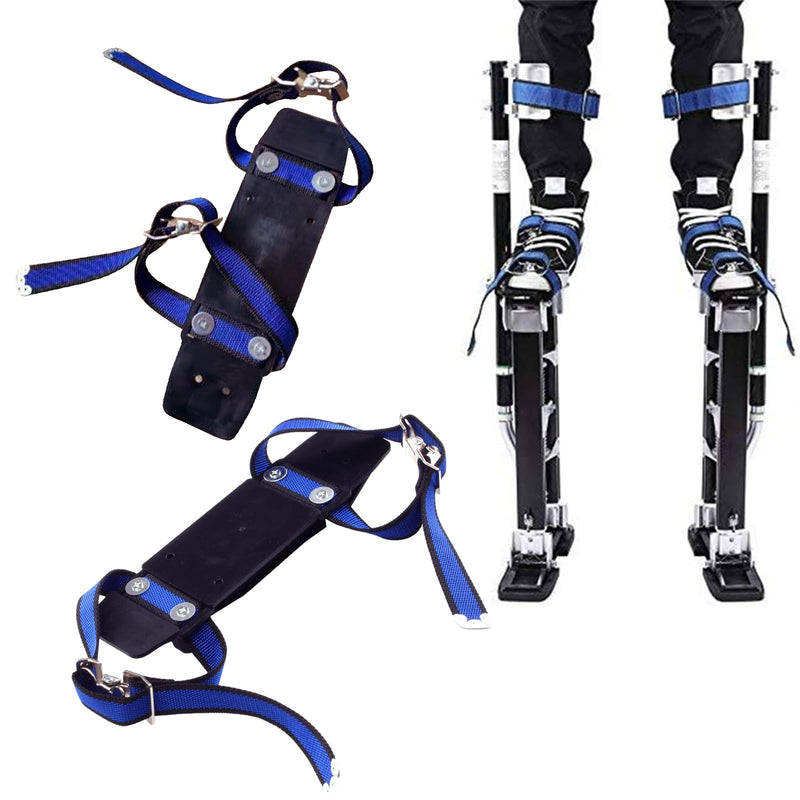 Stilt Sole Foot Plate Pedal Replacement Kits for Drywall, Pair of Plastic Drywall Stilts Accessories Fixed Foot Pedal, Universal Heel Plates with Straps for Painting, Plastering, Construction