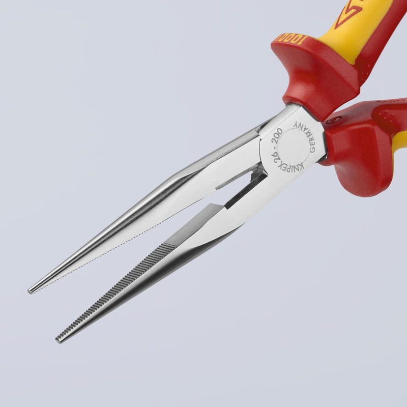 KNIPEX Long Nose Pliers w/Cut-1000V Insulated