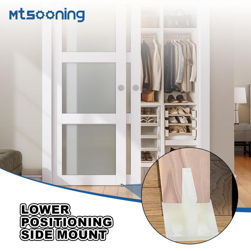Mtsooning Pocket Door Top Hanger Rollers, 2 Pack Sliding Door Wheels Replacement for Johnson Part 1125 & 1500 Hardware Kit with Pocket Door Wrench and Screws, 200lbs Capacity