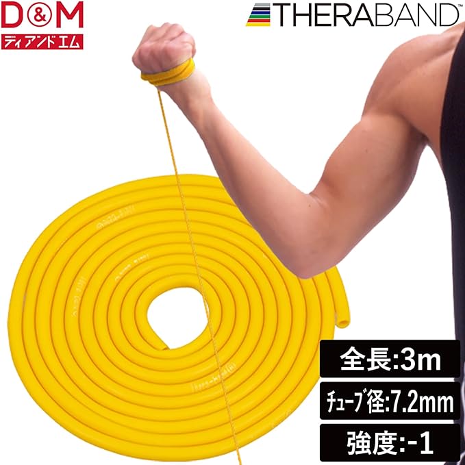 Theraband Theraband Training Tube Training Band 3m with Manual Resistance Band Fitness Tube Stretch Band Muscle Training D&M Theraband Domestic Authorized Distributor Can be cut and used - NewNest Australia