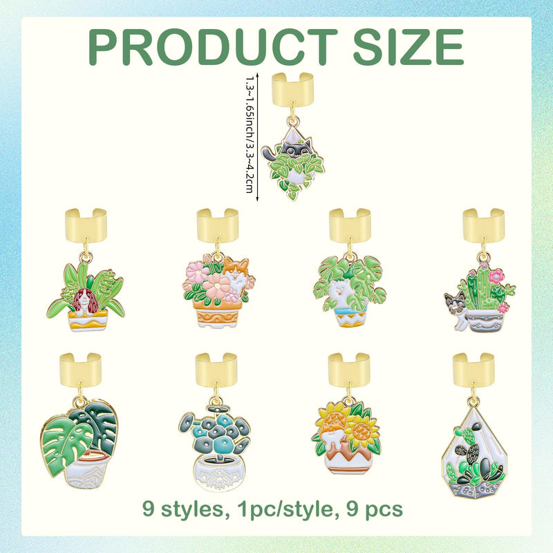 9 Pcs Stethoscope Charms for Nurses Personalized Stethoscope Charm with Assorted Potted Animal Pendants Gifts for Nurse Graduates Doctor Surgeons and Medical Assistant